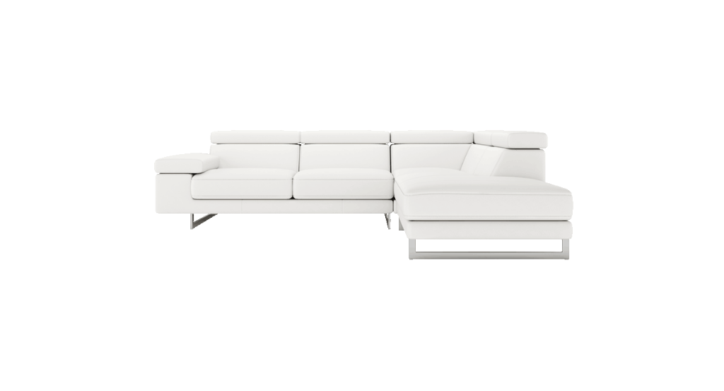 0100566 saggezza sectional sofa with end unit leather optical white 1024