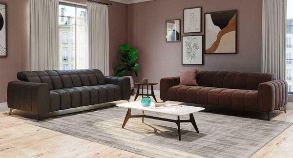 0101490 portento three seater sofa leather dark brown 1024